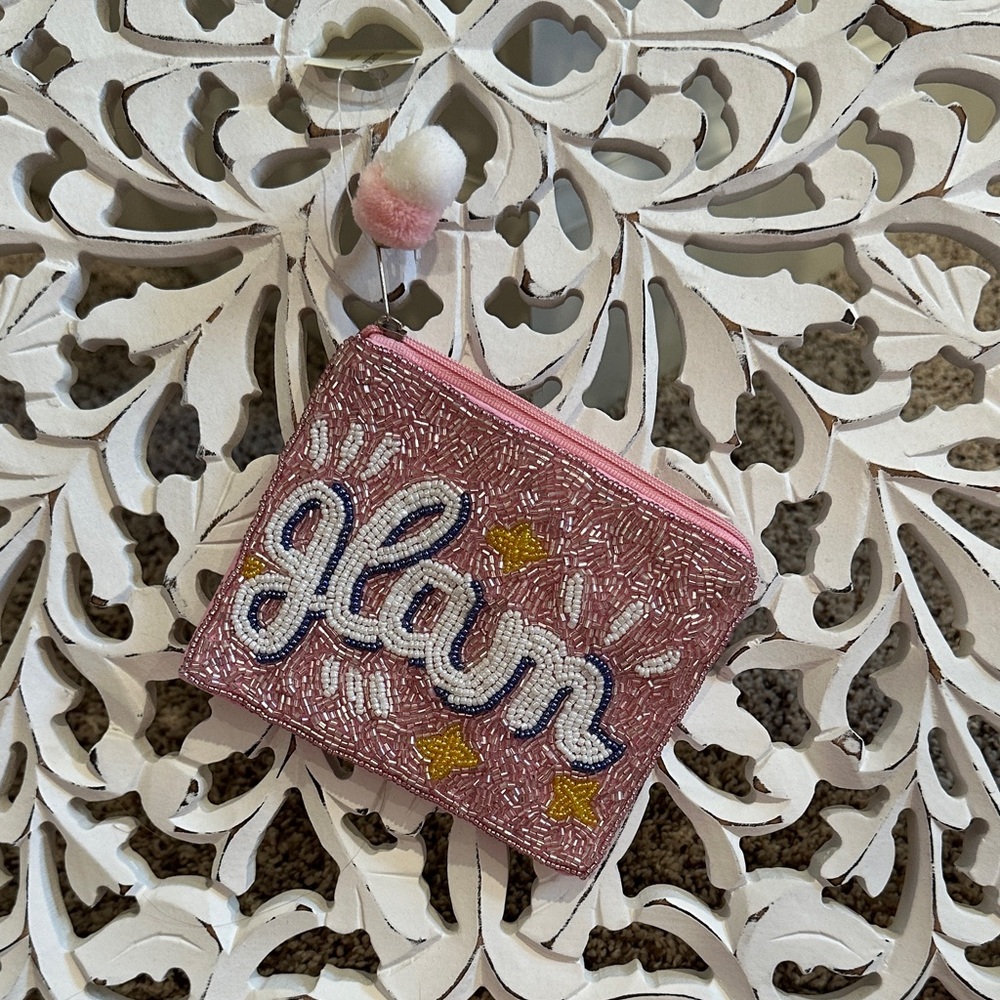 Anthropologie Pink Glam Bag